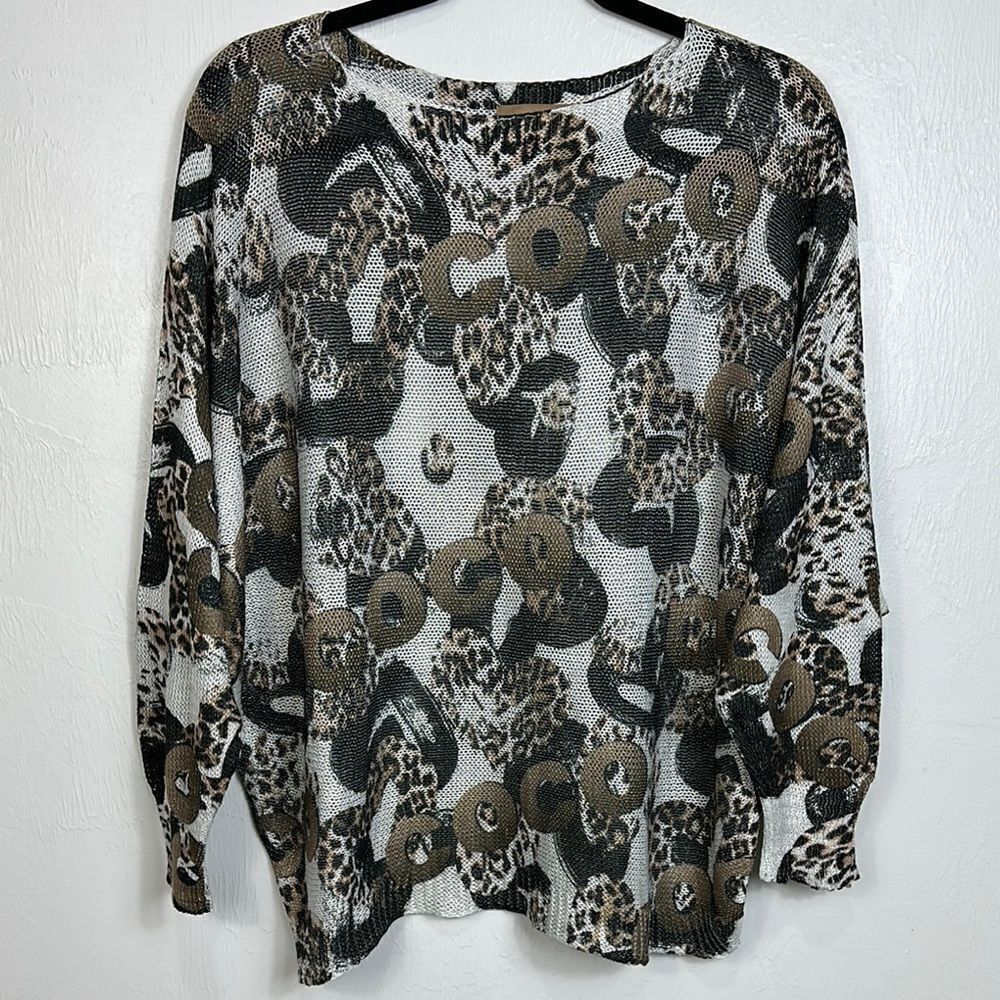Free For Humanity Viscose Blend Crew Neck Pullover Sweater One Size